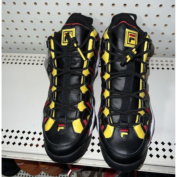 FILA Stackhouse Spaghetti Mens Basketball Shoes Size 11.5 Black Red Yellow - Picture 4 of 9
